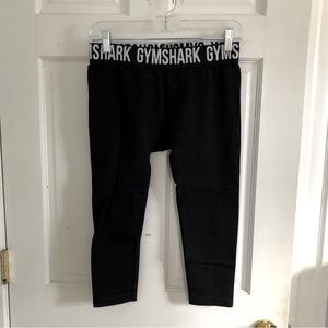 Gymshark Logo Waistband Black Capri Leggings